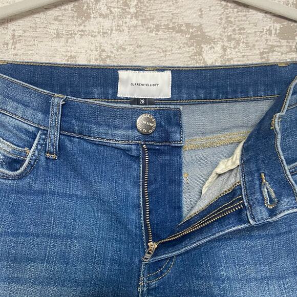 Current/Elliott High Rise Ripped Knee Boyfriend Jeans - Picture 3 of 7